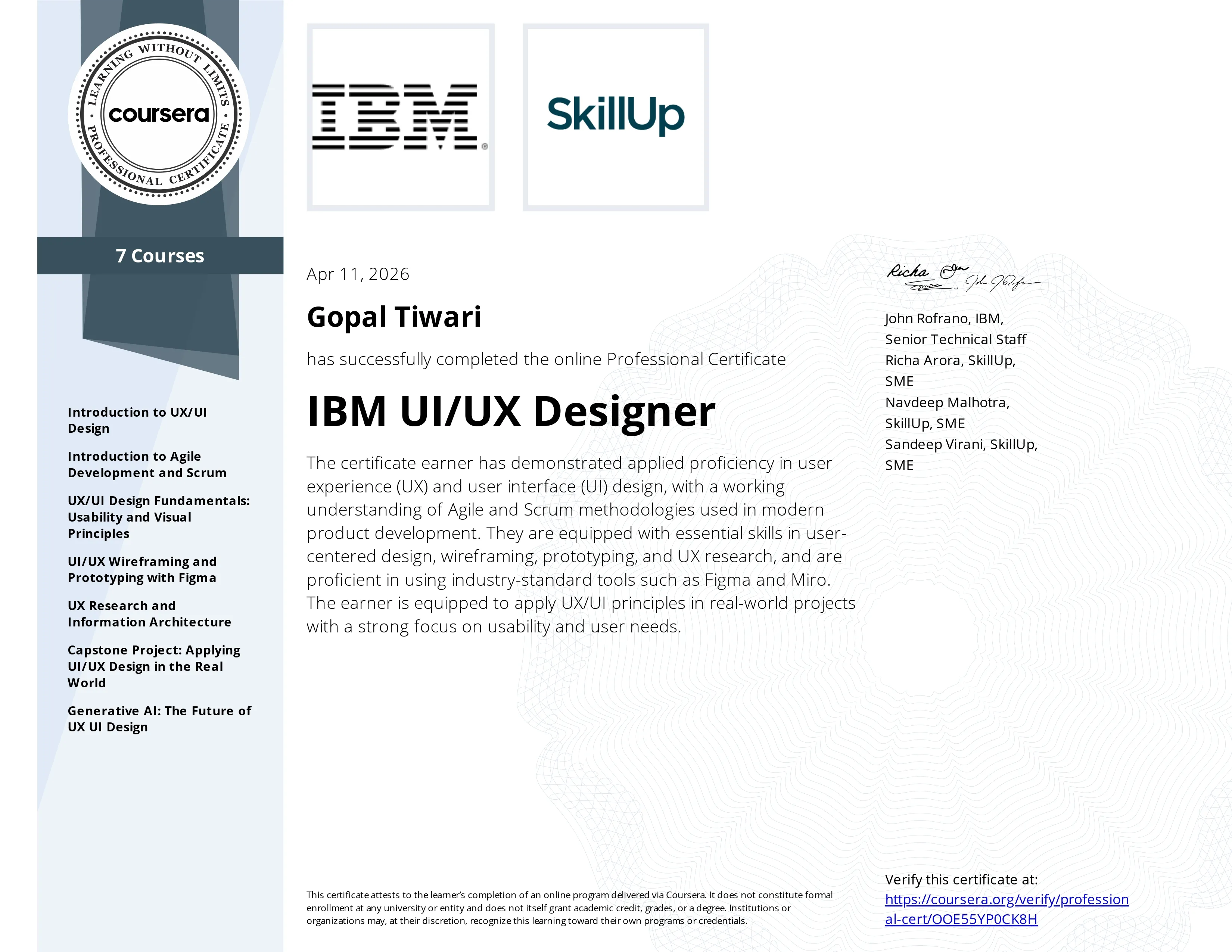 IBM UI/UX Designer